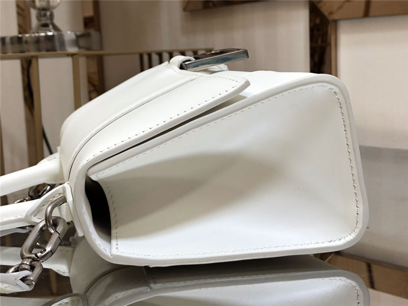 WOMEN'S HOURGLASS XS TOP HANDLE BAG Leather White High