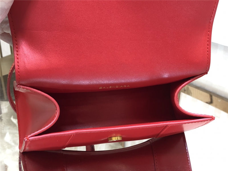 WOMEN'S HOURGLASS XS TOP HANDLE BAG Leather Red High