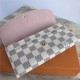 Louis Vuitton Emilie Wallet Damier Azur Pink High