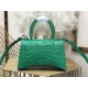 WOMEN'S HOURGLASS XS TOP HANDLE BAG Crocodile Green High