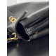 WOMEN'S RODEO SMALL HANDBAG smooth calfskin Black Gold-Metal High