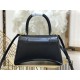 WOMEN'S HOURGLASS SMALL TOP HANDLE BAG Leather Black High