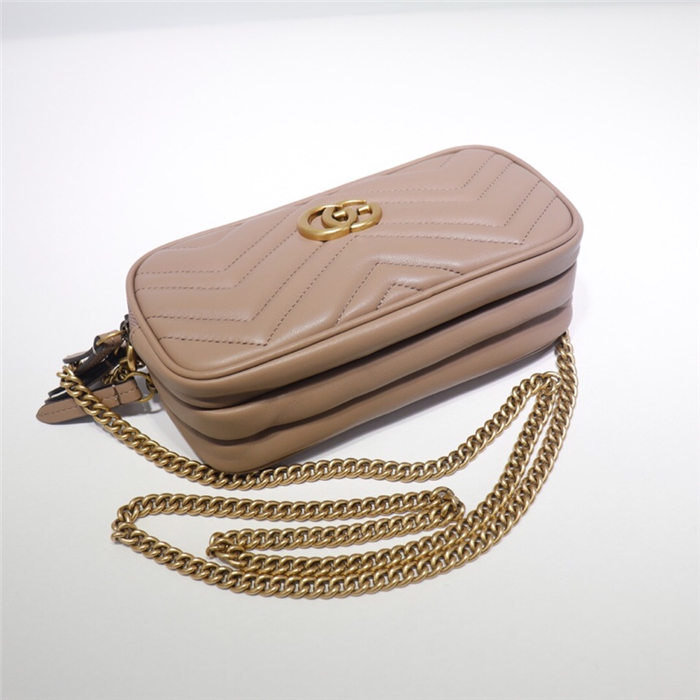 GG Marmont Mini Chain Bag 546581 Nude High