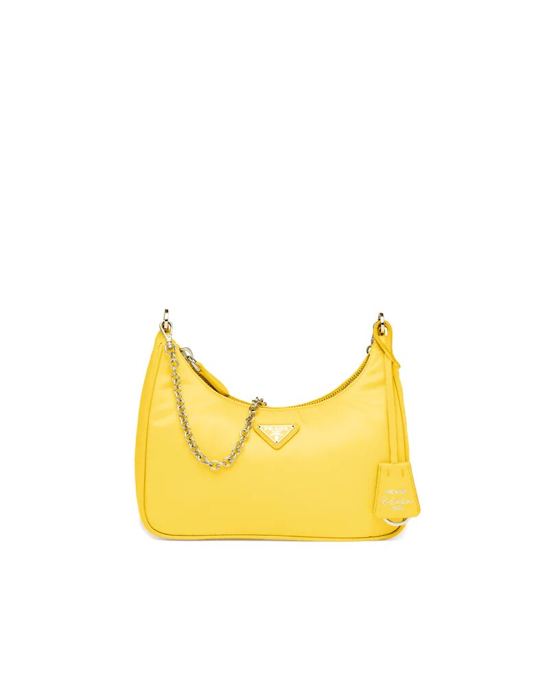 Prada Re-Edition 2005 nylon shoulder bag Yellow High