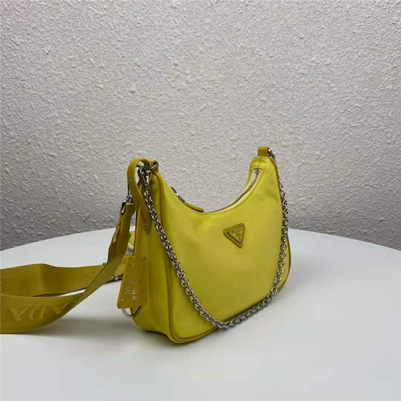 Prada Re-Edition 2005 nylon shoulder bag Lemon High