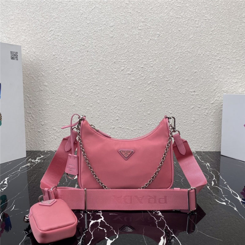 Prada Re-Edition 2005 nylon shoulder bag Rose Pink High