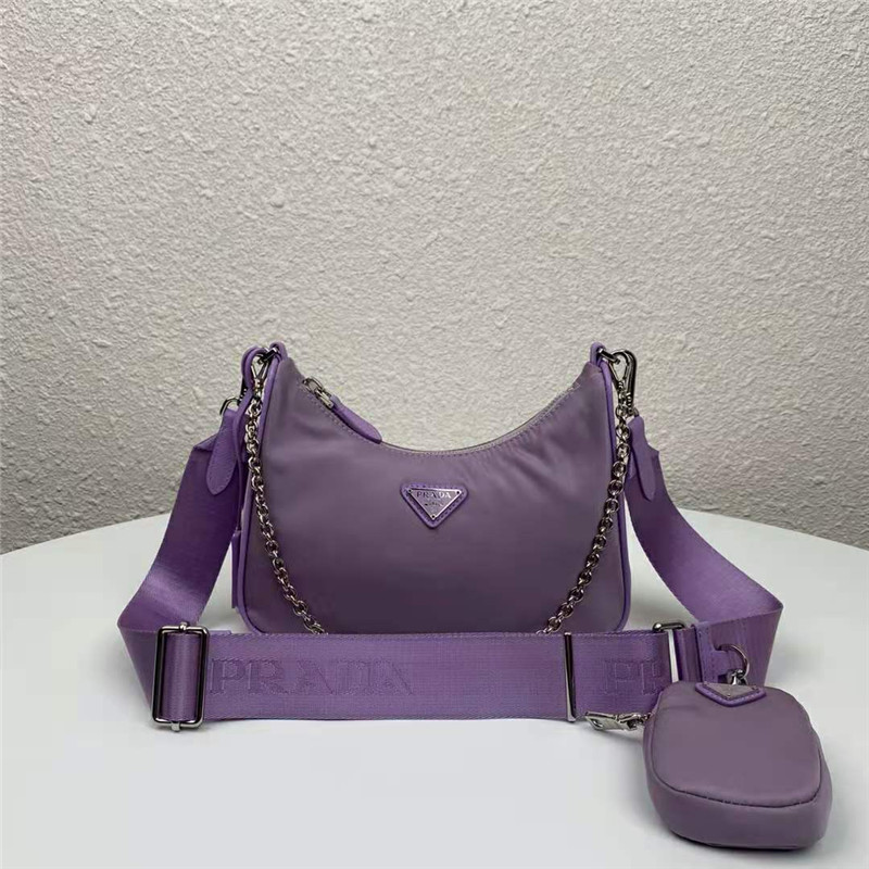 Prada Re-Edition 2005 nylon shoulder bag Purple High