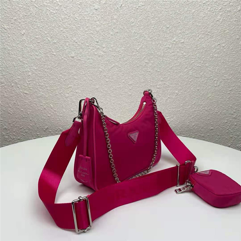 Prada Re-Edition 2005 nylon shoulder bag Fuchsia High