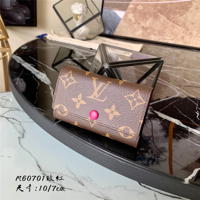 Louis Vuitton 6 KEY HOLDER Monogram Fuchsia M60701  High