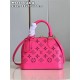 Louis Vuitton Alma BB Bag Calfskin Monogram Embroidrey M22878 Fuchsia High