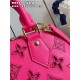 Louis Vuitton Alma BB Bag Calfskin Monogram Embroidrey M22878 Fuchsia High