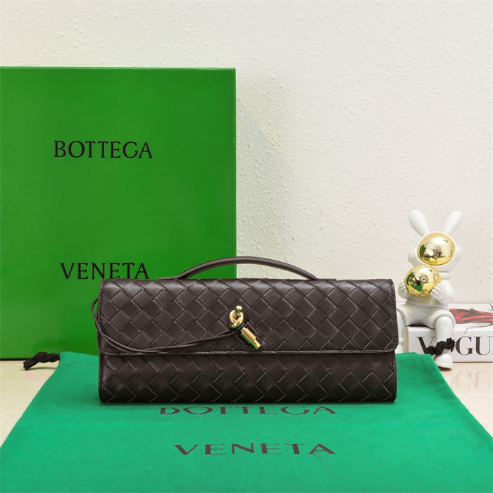 BV Long Clutch Andiamo With Handle Fondant High