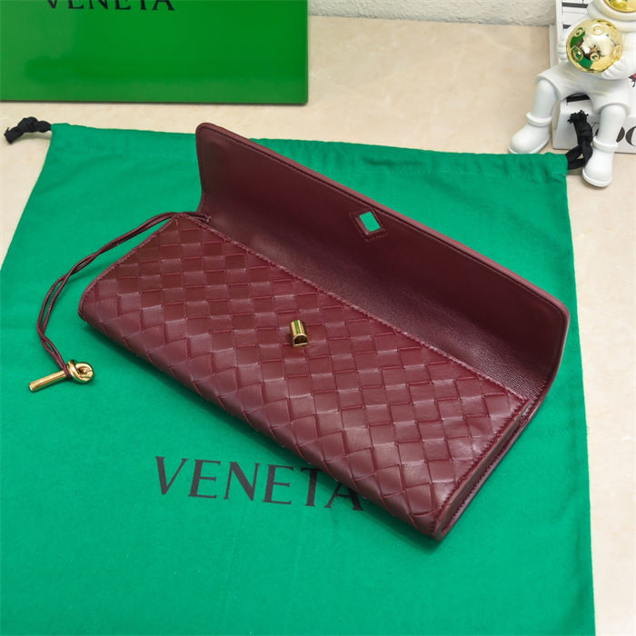 BV Long Clutch Andiamo With Handle Barolo High