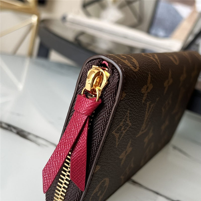 Louis Vuitton CLÉMENCE WALLET Monogram Wine-Lining M60742 High