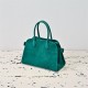 The Row Soft Margaux 12 Bag in Suede Green High