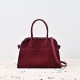 The Row Soft Margaux 12 Bag in Suede Burgundy High