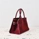 The Row Soft Margaux 12 Bag in Suede Burgundy High