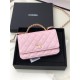 Chanel WALLET ON CHAIN AP2804 Grained Shiny Calfskin & Gold-Tone Metal Pink A