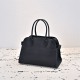 The Row Soft Margaux 12 Bag in Grained Leather Black High