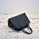 The Row Soft Margaux 12 Bag in Grained Leather Black High