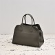 The Row Soft Margaux 12 Bag in Grained Leather Etoupe High