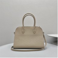 The Row Soft Margaux 12 Bag in Grained Leather Chai High