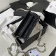 Chanel CLUTCH WITH CHAIN Grained Calfskin Enamel & Silver-Tone Metal AP2758 A