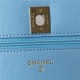 Chanel WALLET ON CHAIN A80982 Lambskin & Gold-Tone Metal Blue A