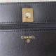 Chanel WALLET ON CHAIN A80982 Lambskin & Gold-Tone Metal Black A