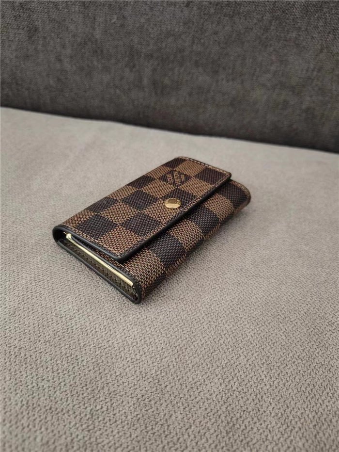 Louis Vuitton 6 KEY HOLDER Damier Ebene Brown N62630 High