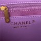 SMALL FLAP BAG AS3214 Lambskin & Gold-Tone Metal Purple A