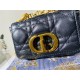 MICRO Dior CARO BAG Supple Cannage Calfskin Black Mid