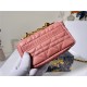 MICRO Dior CARO BAG Supple Cannage Calfskin Pink Mid