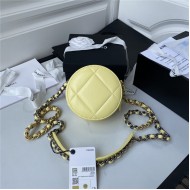 Chanel 19 CLUTCH WITH CHAIN Lambskin Gold/Silver-Tone & Ruthenium-Finish Metal Yellow A