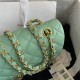 Medium CLASSIC HANDBAG Lambskin Lt-Green Gold Metal A