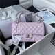 Medium CLASSIC HANDBAG Lambskin Pink Silver Metal A