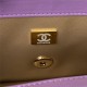 Mini FLAP BAG Lambskin Gold-Metal AS1787 Purple Football A