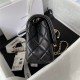 Mini FLAP BAG Lambskin Gold-Metal AS1787 Black Football A