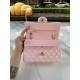 Small CLASSIC HANDBAG Lambskin Gold Metal Pink A