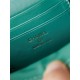 CLUTCH WITH CHAIN AP4168 Shiny Crumpled Calfskin Gold-Metal Green A