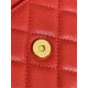 Classic Wallet on Chain AP0250 Grained Calfskin Red Gold Metal B