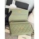 Classic Wallet on Chain AP0250 Grained Calfskin Green Gold Metal B