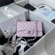 Mini CLASSIC HANDBAG Lambskin Silver Metal Pink A