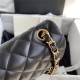 Mini CLASSIC HANDBAG Lambskin Gold Metal Black A