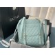 Chanel Medium Backpack Lambskin 91121 Gold-Metal Blue High