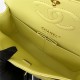 Small CLASSIC HANDBAG Grained Calfskin Gold Metal Yellow-E A