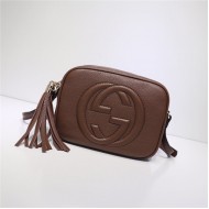 Gucci Soho Small Leather Disco Shoulder Bag 308364 Brown High