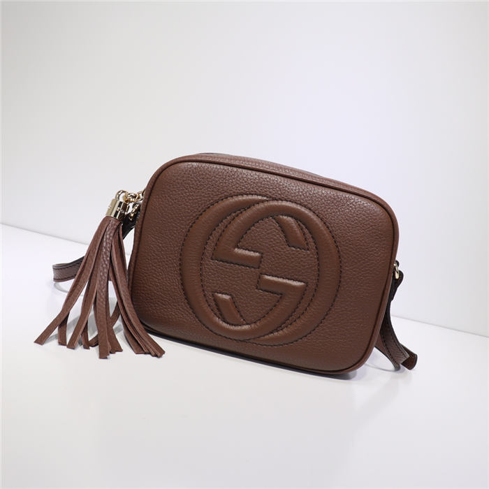 Gucci Soho Small Leather Disco Shoulder Bag 308364 Brown High