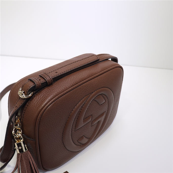 Gucci Soho Small Leather Disco Shoulder Bag 308364 Brown High