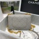 Chanel MINI FLAP BAG Grained Calfskin & Gold-Tone Metal AS2711 Grey High